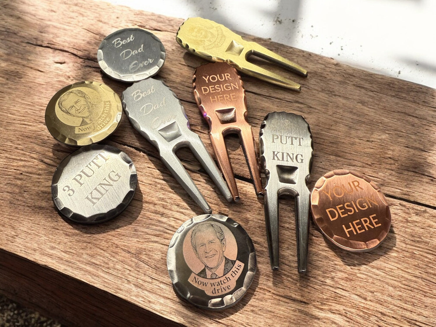 Personalized Metal Golf Divot Tool